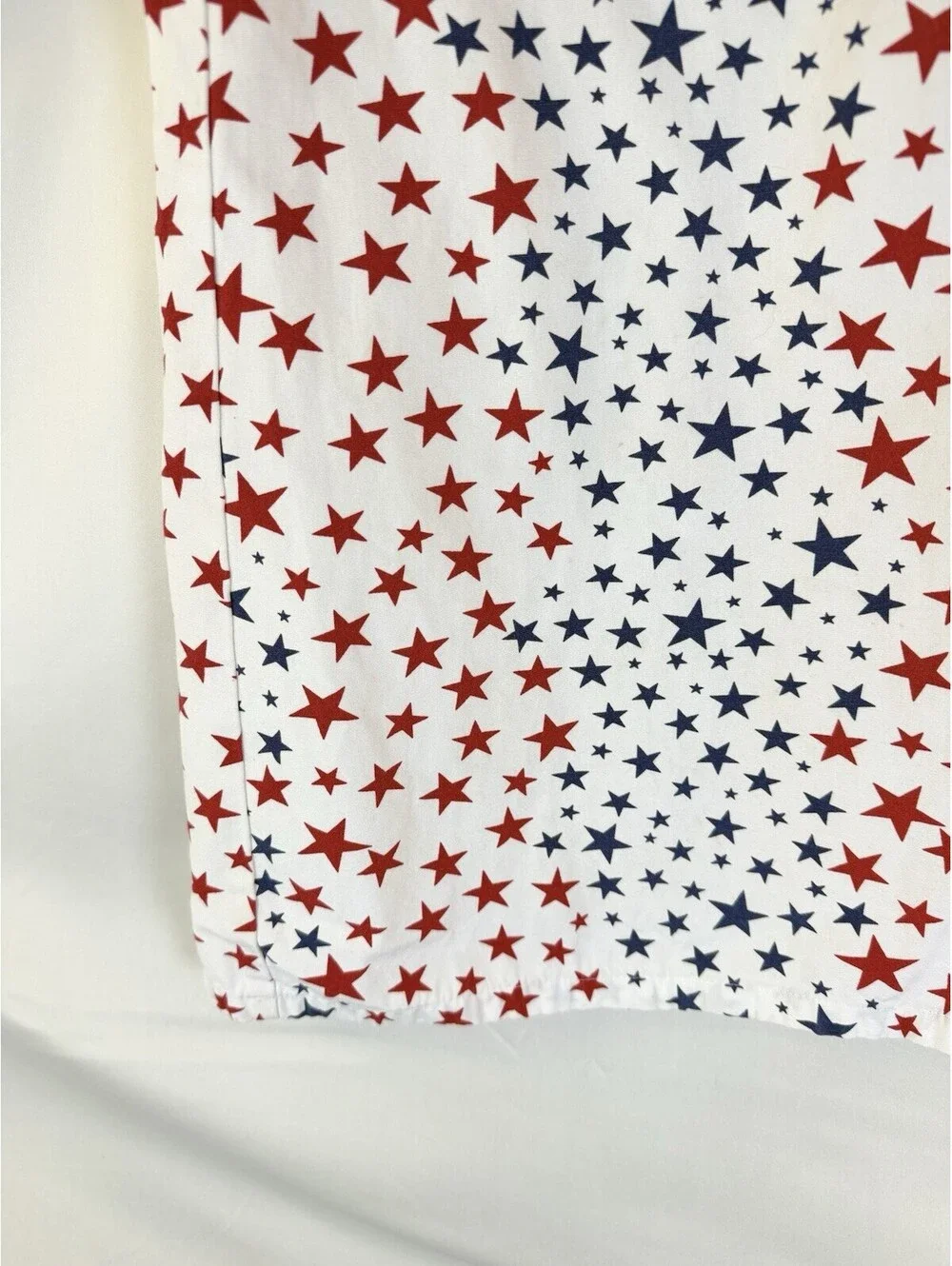 OLD NAVY GIRLS DRESS, BLUE/RED STARS ON WHITE/ RED TRIM, THIN STRAPS, SUNDRESS 5